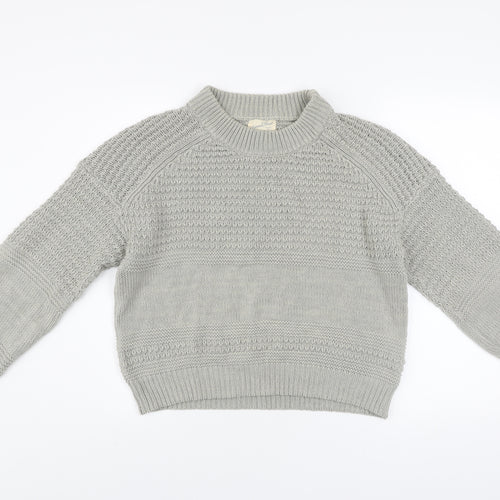 Universal Thread Women Grey XL Chunky Knit Crew Neck Jumper