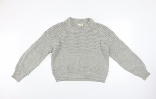 Universal Thread Women Grey XL Chunky Knit Crew Neck Jumper