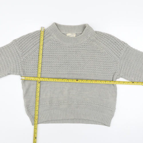 Universal Thread Women Grey XL Chunky Knit Crew Neck Jumper