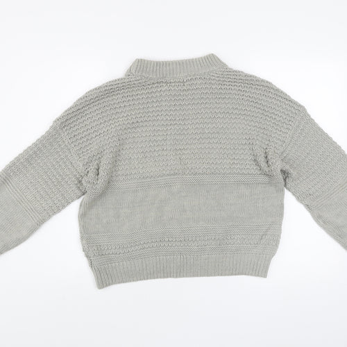 Universal Thread Women Grey XL Chunky Knit Crew Neck Jumper