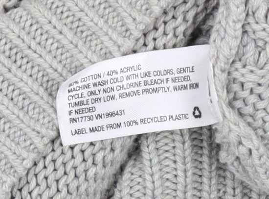 Universal Thread Women Grey XL Chunky Knit Crew Neck Jumper