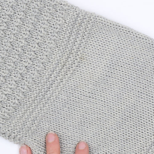 Universal Thread Women Grey XL Chunky Knit Crew Neck Jumper