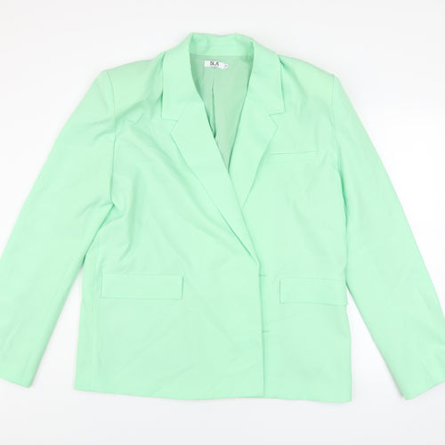 SLA The Label Mint Green Unisex S Blazer Lined Classic Mid-Length