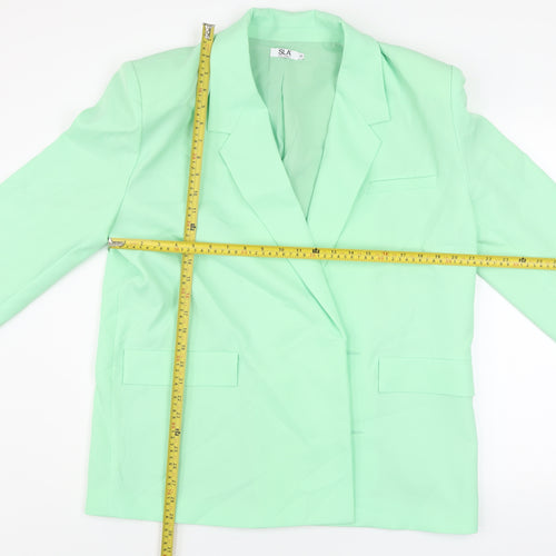 SLA The Label Mint Green Unisex S Blazer Lined Classic Mid-Length