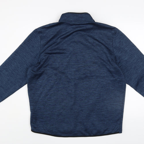 Under Armour Men Blue L 1/4 Zip Fleece Sweatshirt Mock Neck