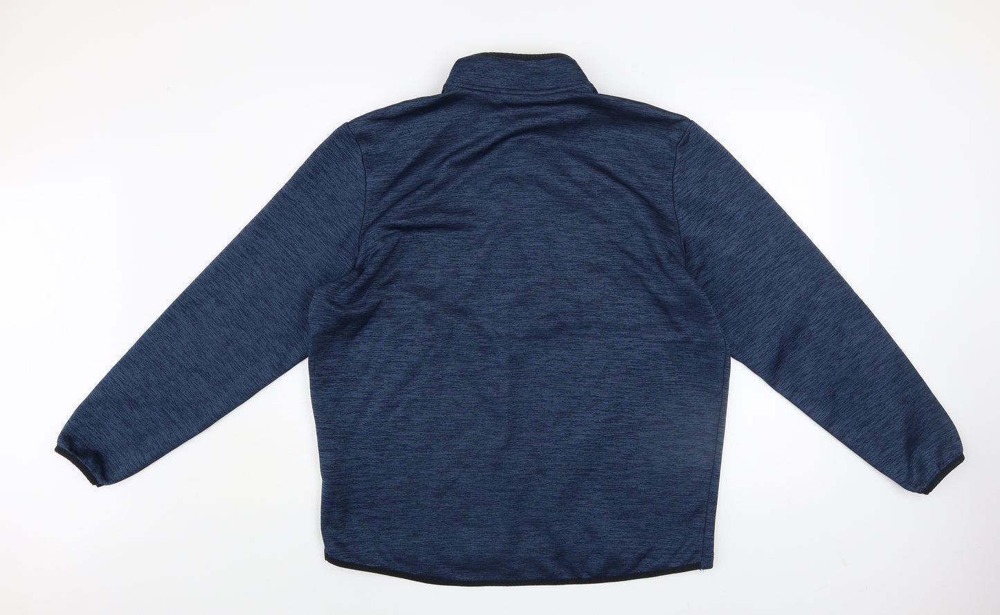 Under Armour Men Blue L 1/4 Zip Fleece Sweatshirt Mock Neck