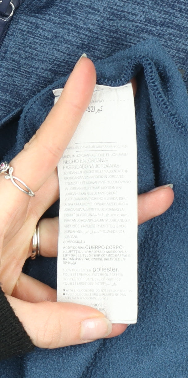 Under Armour Men Blue L 1/4 Zip Fleece Sweatshirt Mock Neck