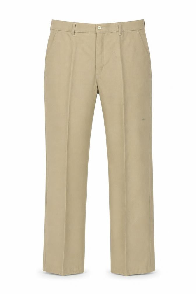 Front view of St Bernard Men's Beige 34 Regular Fit Chino Trousers