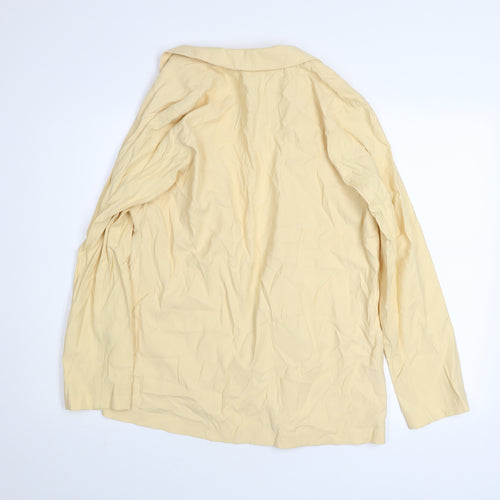 Primark Women Beige Size 10 Blazer Jacket Sustainable Viscose Blend