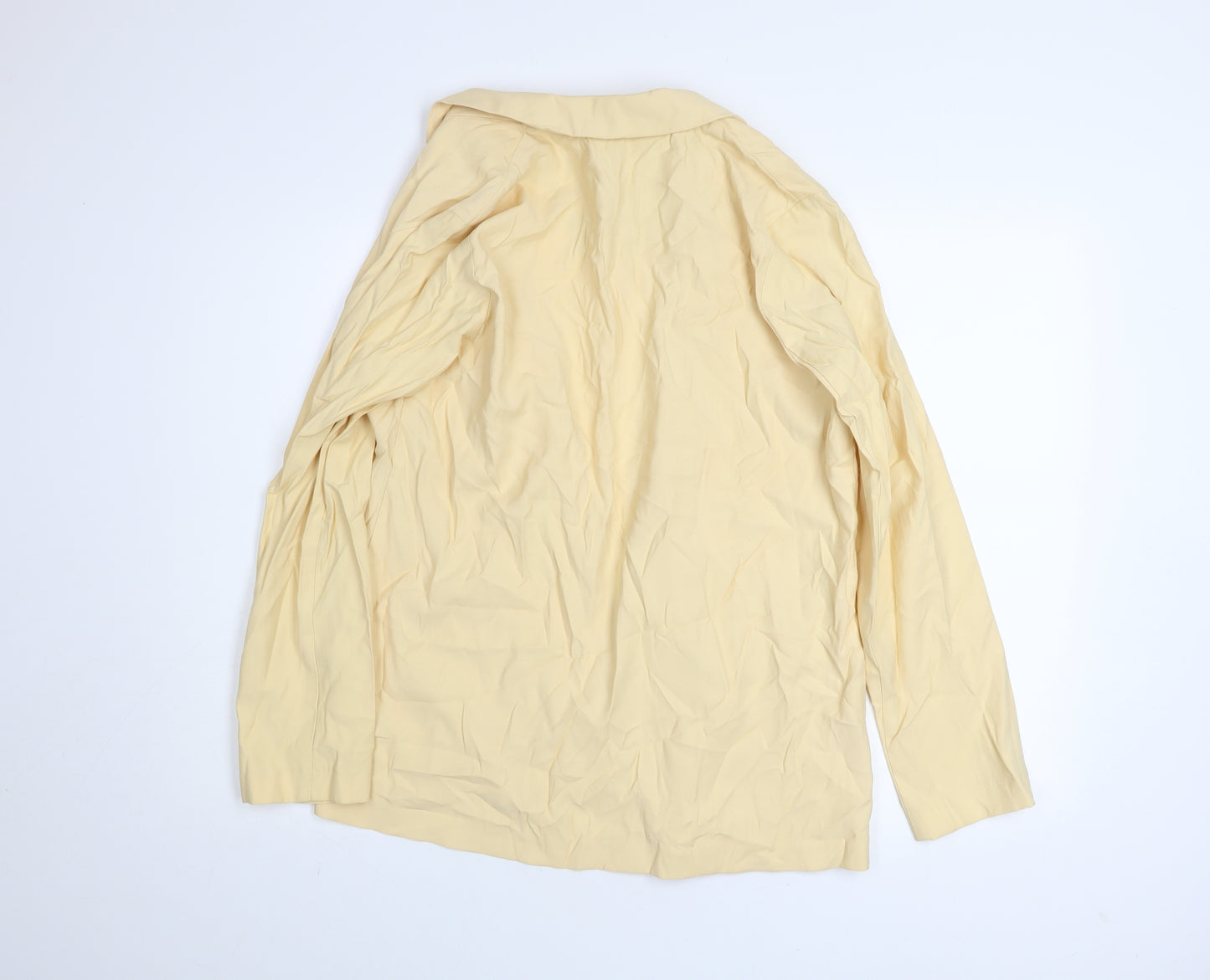 Primark Women Beige Size 10 Blazer Jacket Sustainable Viscose Blend
