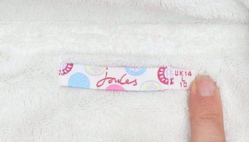 Joules Women Red 1/4 Zip Pullover Sweatshirt UK 14 L Fleece Lined