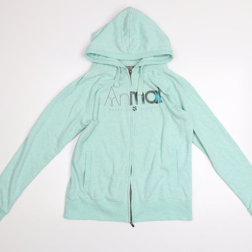Animal Womens Blue Size 12 Full Zip Hooded Track Jacket