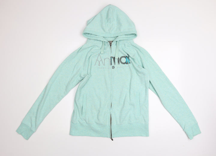 Animal Womens Blue Size 12 Full Zip Hooded Track Jacket