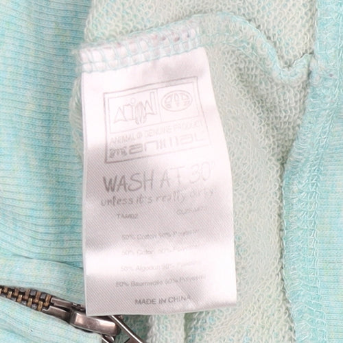 Animal Womens Blue Size 12 Full Zip Hooded Track Jacket