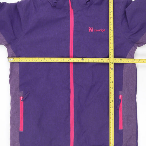 The Edge Girls Purple Waterproof Hooded Ski Jacket 13-14 Years