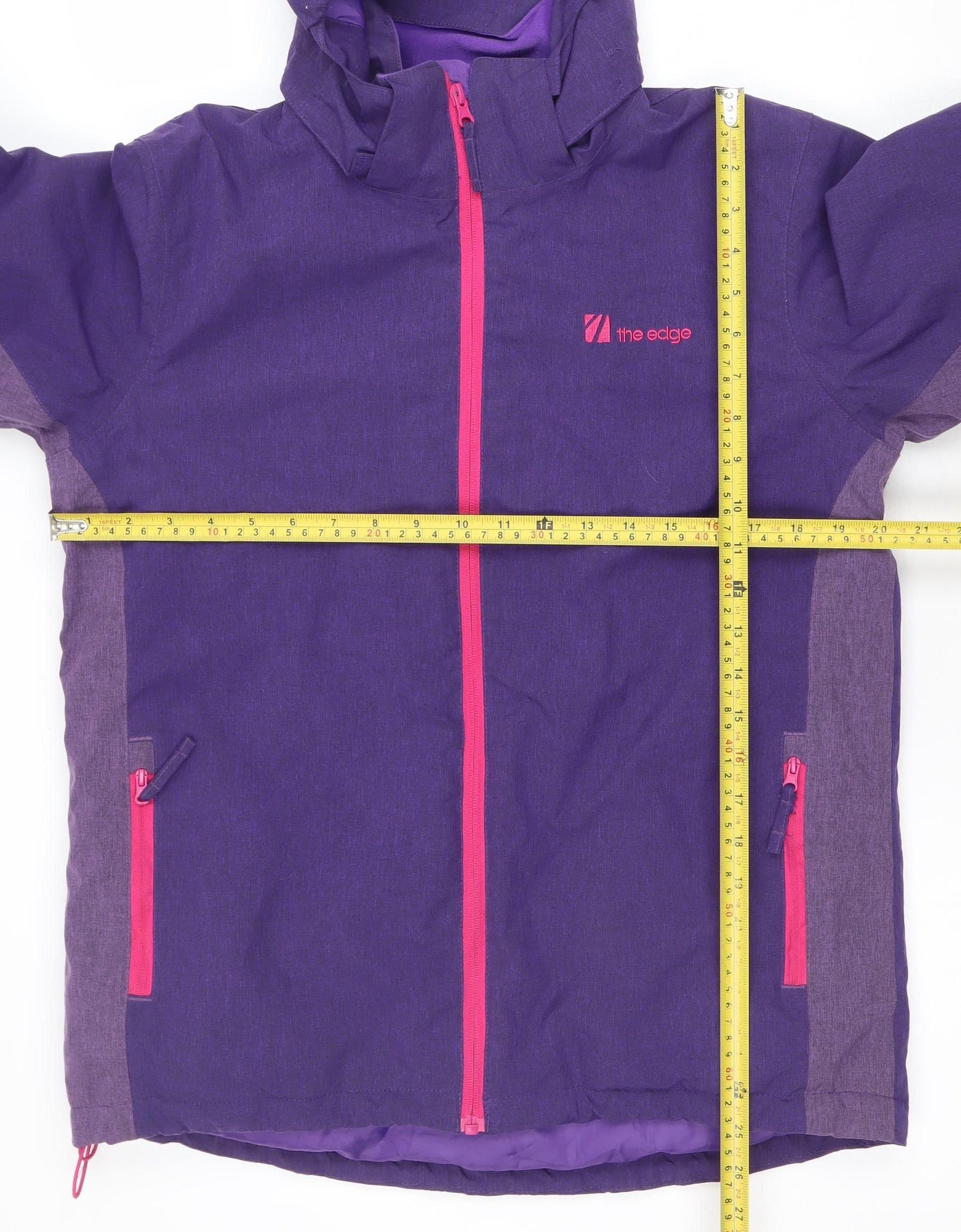 The Edge Girls Purple Waterproof Hooded Ski Jacket 13-14 Years