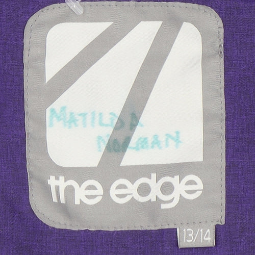 The Edge Girls Purple Waterproof Hooded Ski Jacket 13-14 Years