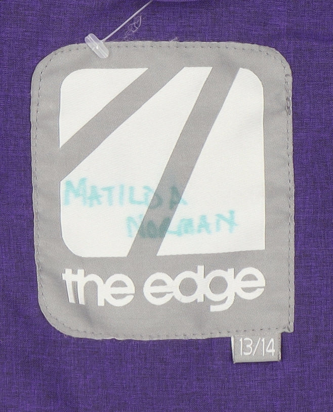 The Edge Girls Purple Waterproof Hooded Ski Jacket 13-14 Years
