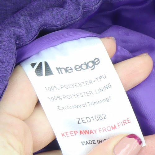 The Edge Girls Purple Waterproof Hooded Ski Jacket 13-14 Years