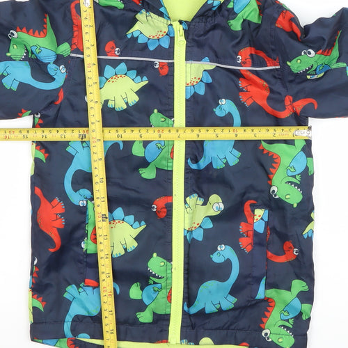 George Boys Multicoloured Dinosaur Hooded Rain Coat Jacket 5-6 Years