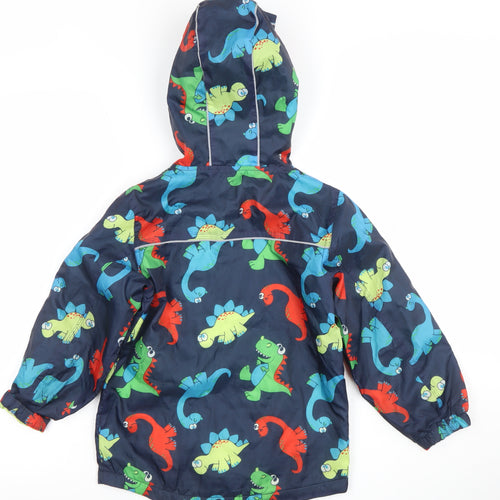 George Boys Multicoloured Dinosaur Hooded Rain Coat Jacket 5-6 Years