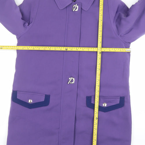 Isle Women’s Purple Polyester Mid-Length Overcoat Size 12