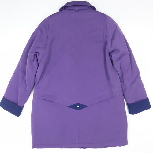 Isle Women’s Purple Polyester Mid-Length Overcoat Size 12