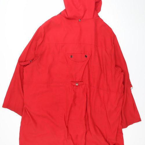 Challenge by Regatta Womens Red Hooded Parka Jacket Size 6
