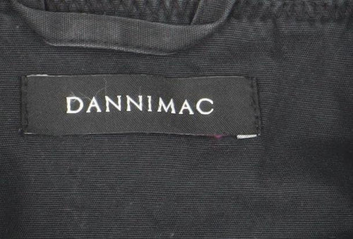 DANNIMAC Women's Black Hooded Rain Coat Size S Water Resistant
