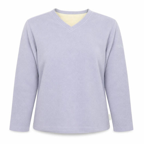 Regatta Women Lilac Fleece Pullover Sweatshirt UK 12 V-Neck Long Sleeve