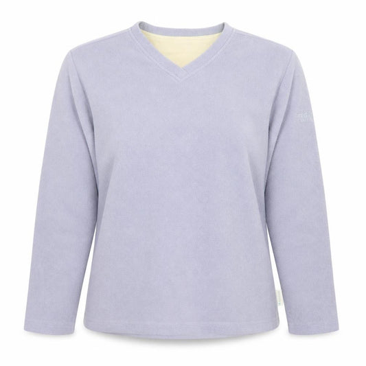 Front view of Regatta Women Lilac Fleece Pullover Sweatshirt UK 12 V-Neck Long Sleeve