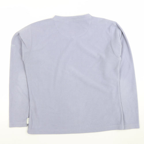 Regatta Women Lilac Fleece Pullover Sweatshirt UK 12 V-Neck Long Sleeve