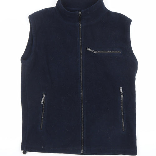 Country Trader Womens Blue Fleece Zip Waistcoat Bodywarmer Size L