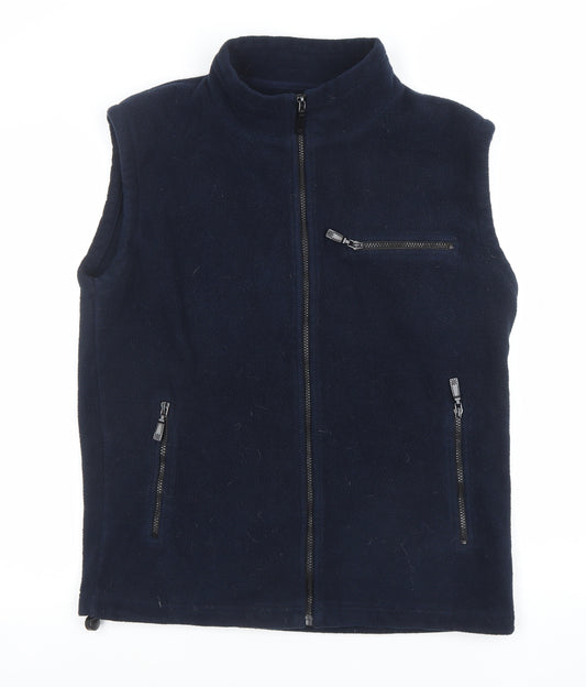 Country Trader Womens Blue Fleece Zip Waistcoat Bodywarmer Size L