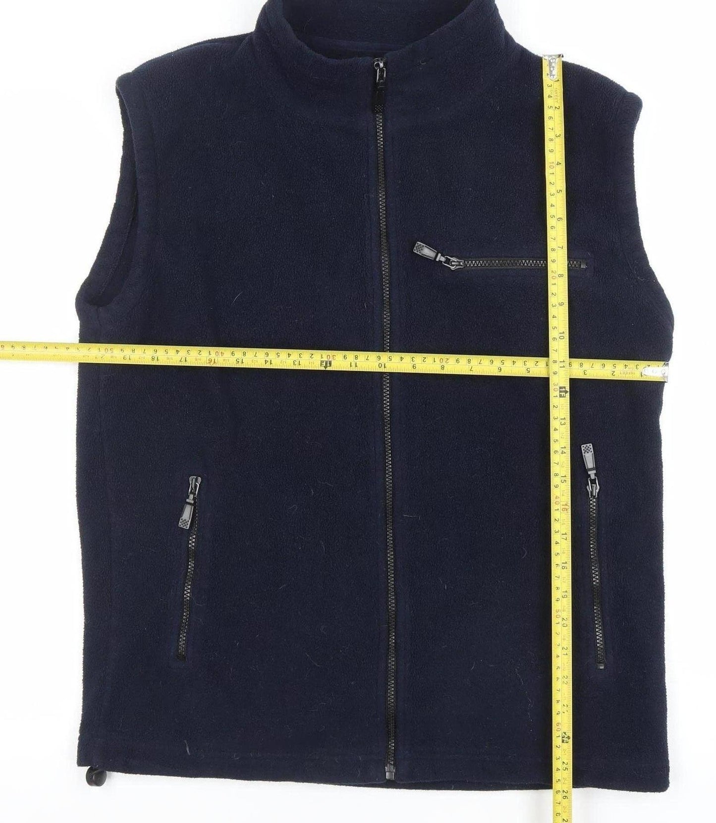 Country Trader Womens Blue Fleece Zip Waistcoat Bodywarmer Size L