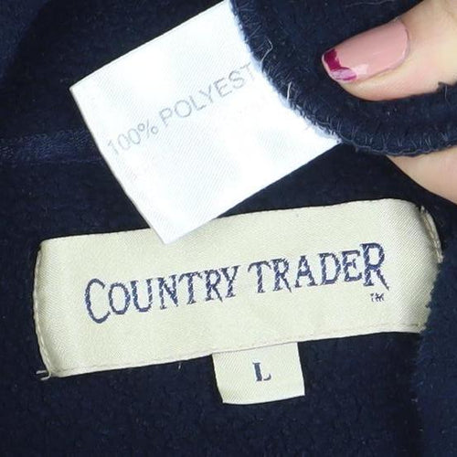 Country Trader Womens Blue Fleece Zip Waistcoat Bodywarmer Size L