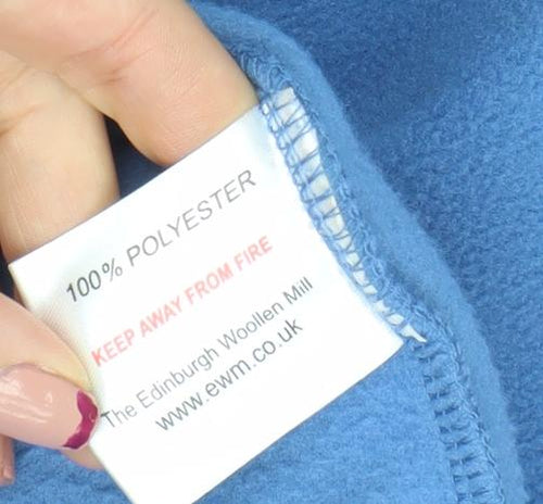 ISLE ESSENTIALS Women Blue Fleece Full Zip Jacket Size 22