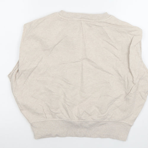 DKNY Jeans Women's Beige Sleeveless Crew Neck Cotton Top Size 12