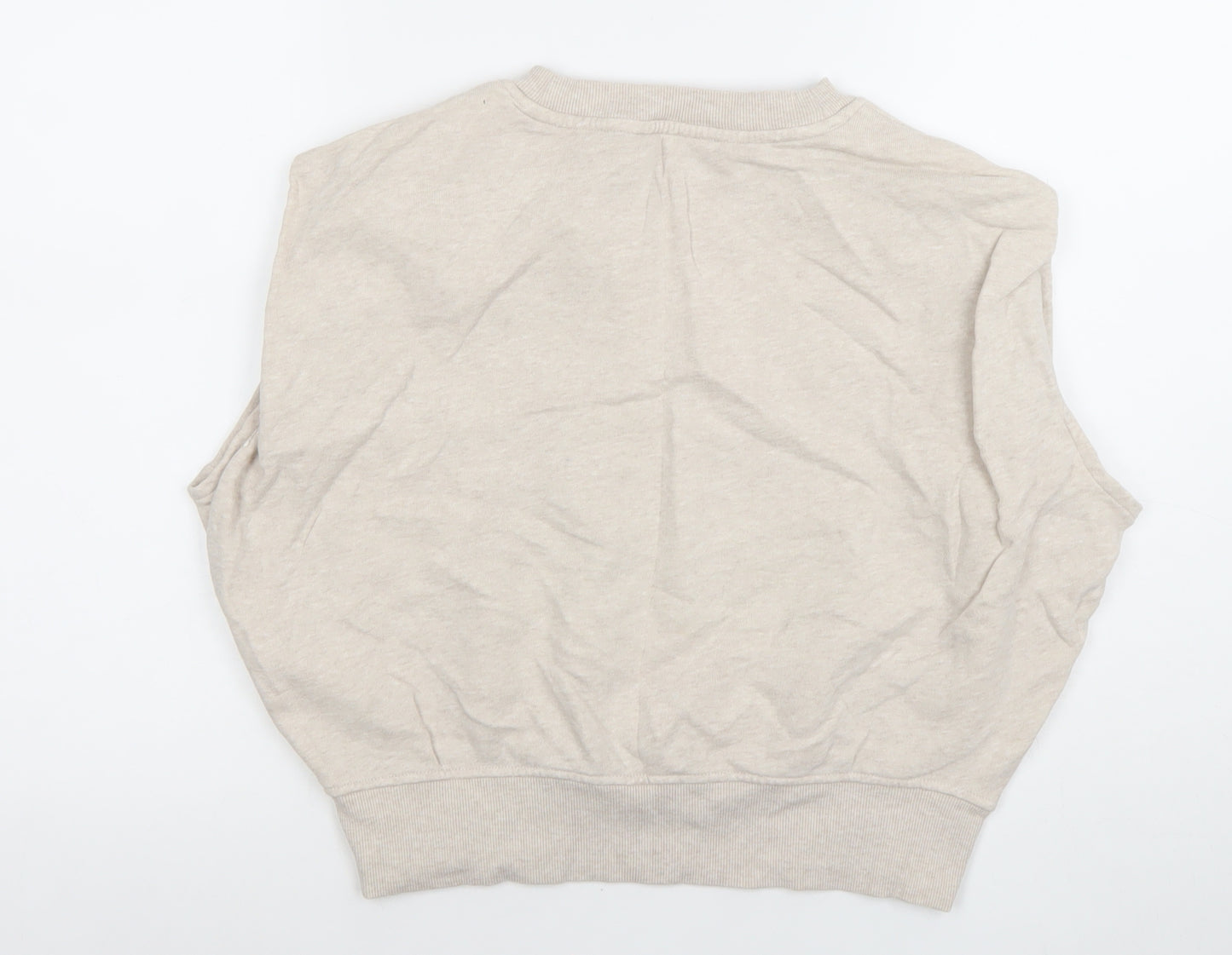 DKNY Jeans Women's Beige Sleeveless Crew Neck Cotton Top Size 12