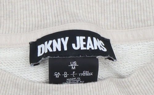 DKNY Jeans Women's Beige Sleeveless Crew Neck Cotton Top Size 12