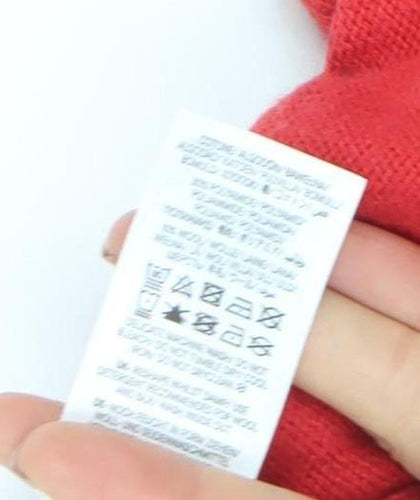 Mini Boden Girls Red Christmas Jumper Size 7-8Y Cotton Crew Neck