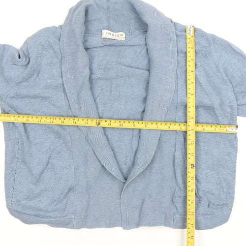 Marks and Spencer Indigo Women's Blue Size 14 Cotton Cardigan