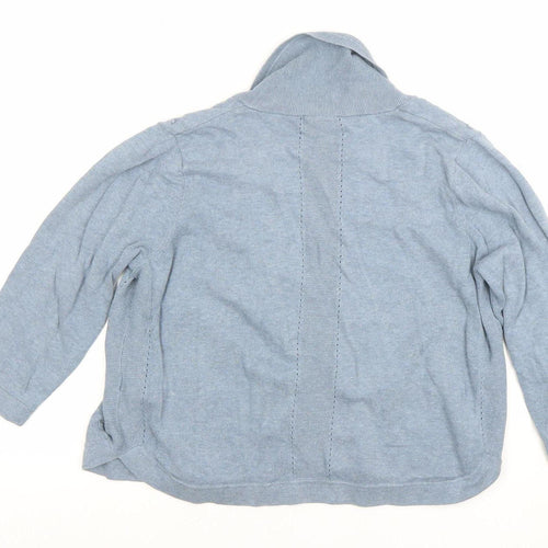 Marks and Spencer Indigo Women's Blue Size 14 Cotton Cardigan
