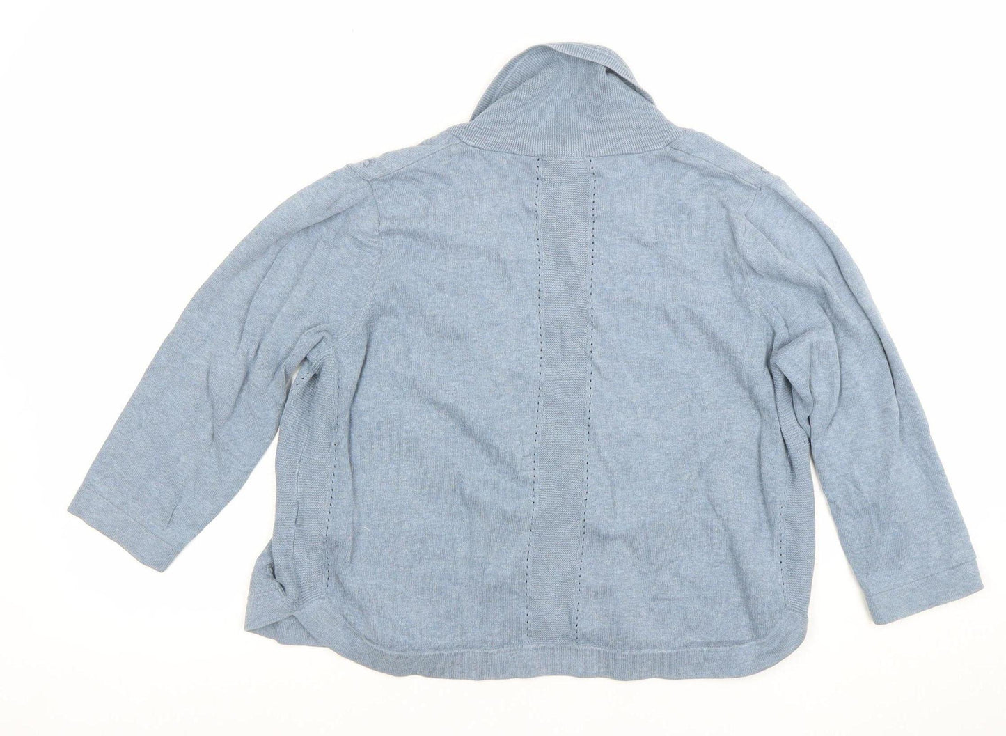 Marks and Spencer Indigo Women's Blue Size 14 Cotton Cardigan