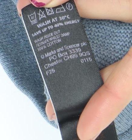 Marks and Spencer Indigo Women's Blue Size 14 Cotton Cardigan
