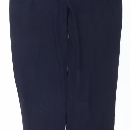 Marks and Spencer Women's Blue Size 12 Straight Leg Trousers