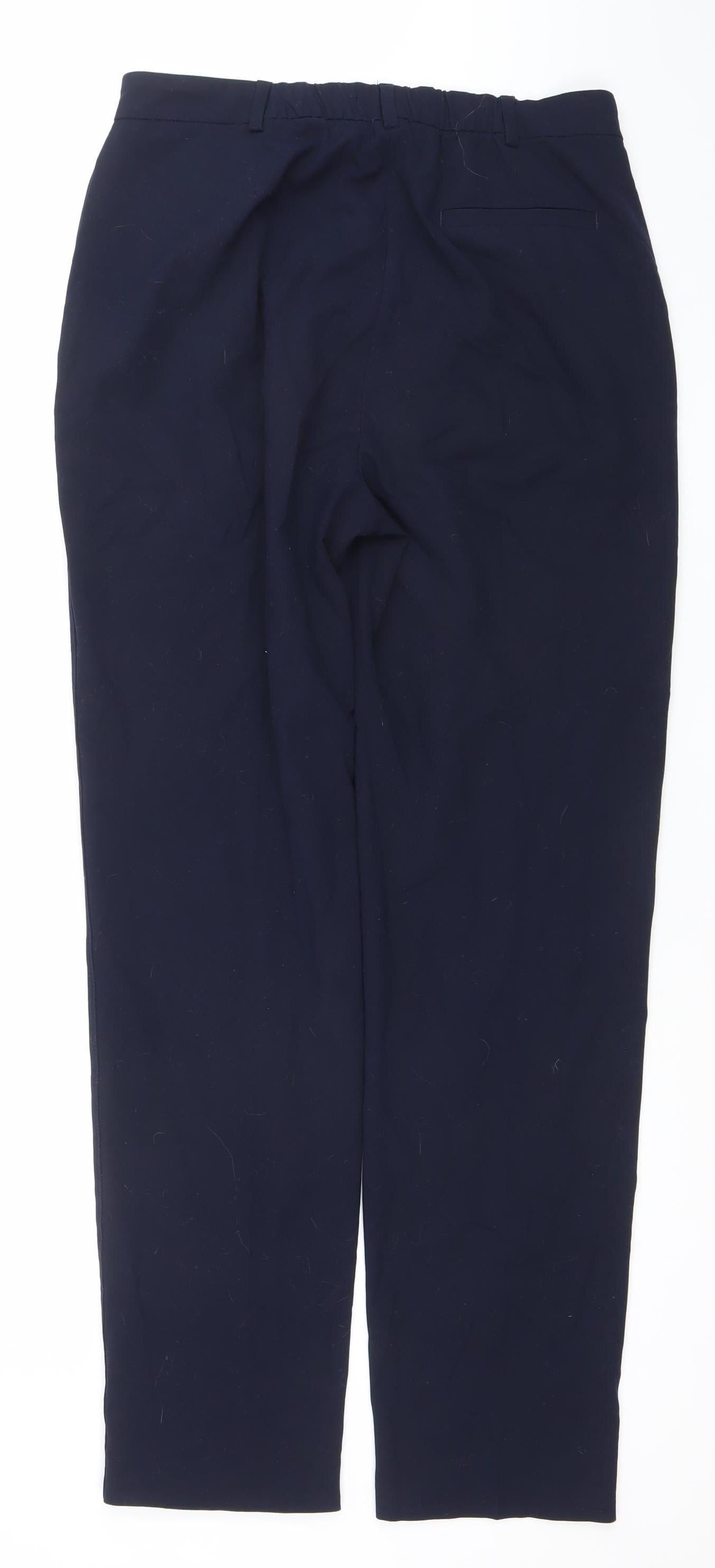Marks and Spencer Women's Blue Size 12 Straight Leg Trousers