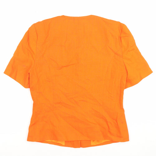 Berkertex Women's Orange Short Sleeve Suit Jacket Size 10