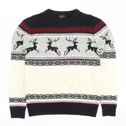 Pop England Women's Multicoloured Fair Isle Christmas Jumper Size S