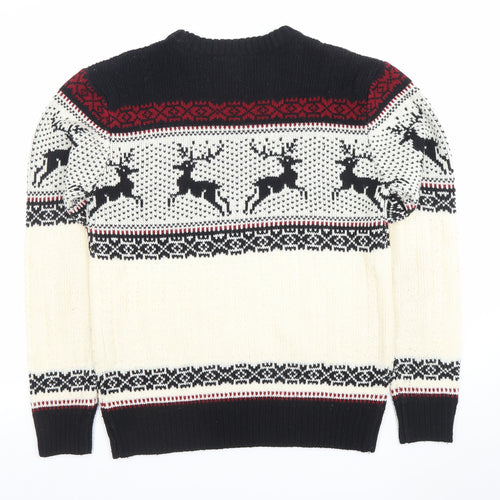 Pop England Women's Multicoloured Fair Isle Christmas Jumper Size S